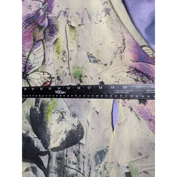 Abstract Butterfly Floral Poncho Top Size Small Artistic Festival Fairy Ethereal - Picture 4 of 9